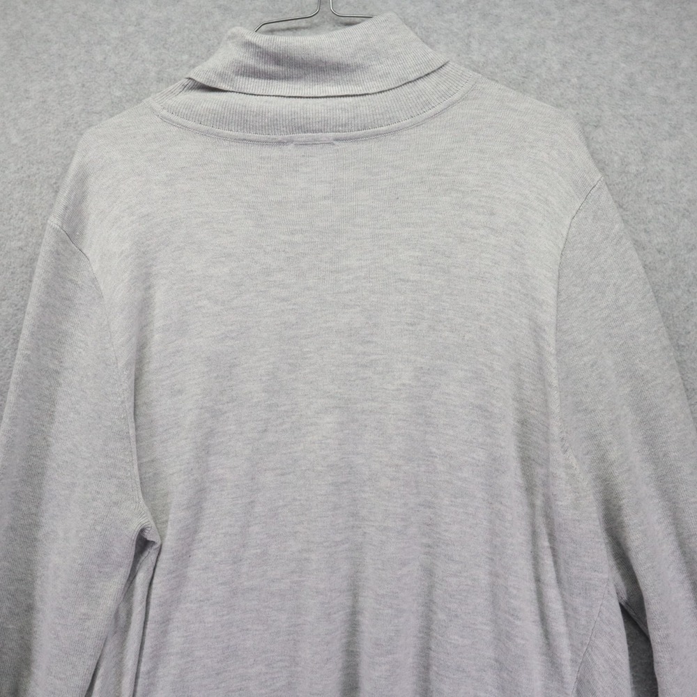 Chico's Sweater Womens 2 Large Pullover Knit Tunic Cowl Neck Gray Long Sleeve‎ - Picture 9 of 9